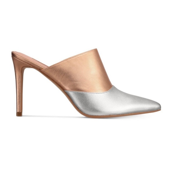 Avec Les Filles Shoes - AVEC LES FILLES JOELLE METALLIC HEEL MULES